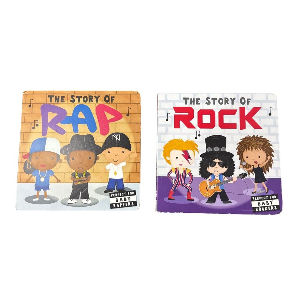 Set Of 2 Children's Board Books: The Story Of Rap & The Story Of Rock Baby